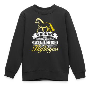 Haflinger disant blague Haflinger - Sweat Premium enfant bio - noir - Devant - AI Model Kid Female (0cm)