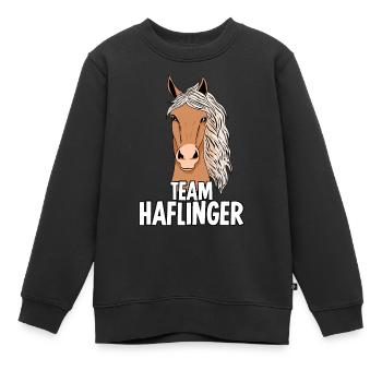 Équipe Haflinger Haflingers - Sweat Premium enfant bio - noir - Devant - AI Model Kid Female (0cm)