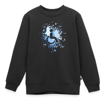 Handicap Icon Color Splash - Kinder Premium Organic Sweatshirt - Schwarz - Vorne - AI Model Kid Female (0cm)