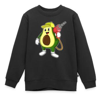 Avocado Handwerker Bohrmaschine Handwerk - Kinder Premium Organic Sweatshirt - Schwarz - Vorne - AI Model Kid Female (0cm)