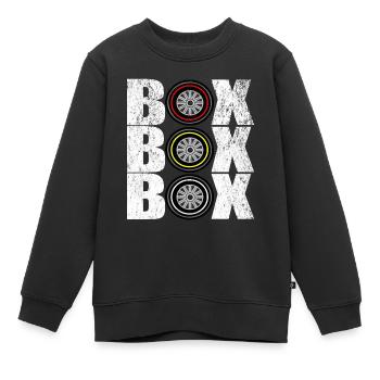 Box Box Box - Kinder Premium Organic Sweatshirt - Schwarz - Vorne - AI Model Kid Female (0cm)
