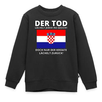 Balkan Hrvatska Apc Balkan Jebiga Hrvatska Kroate - Kinder Premium Organic Sweatshirt - Schwarz - Vorne - AI Model Kid Female (0cm)