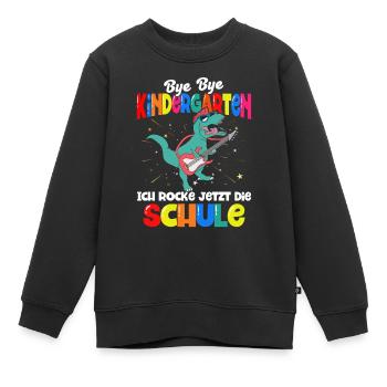 Dinosaurier Schulbeginn Schulanfänger Schulkind - Kinder Premium Organic Sweatshirt - Schwarz - Vorne - AI Model Kid Female (0cm)