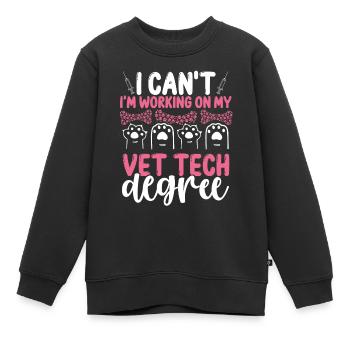 Vet Tech Funny Vet Tech Student Vet Tech School - Kinder Premium Organic Sweatshirt - Schwarz - Vorne - AI Model Kid Female (0cm)