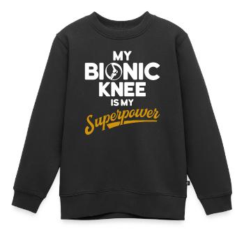 Gelenkersatz Patienten Kniegelenk Ersatz - Kinder Premium Organic Sweatshirt - Schwarz - Vorne - AI Model Kid Female (0cm)
