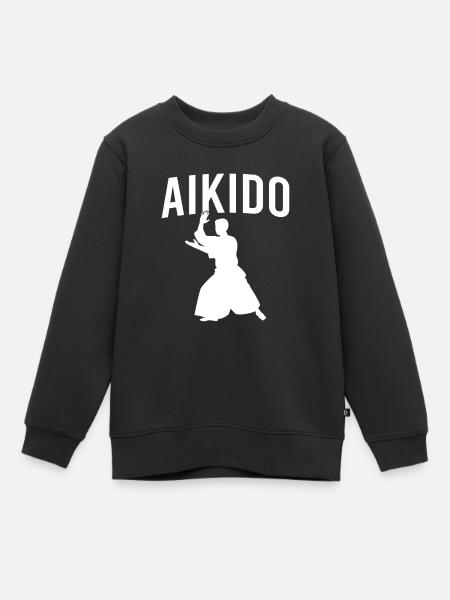 Aïkido - Sweat Premium enfant bio - noir