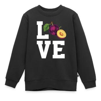 Chères prunes - Sweat Premium enfant bio - noir - Devant - AI Model Kid Female (0cm)