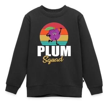 Escouade Prune - Sweat Premium enfant bio - noir - Devant - AI Model Kid Female (0cm)