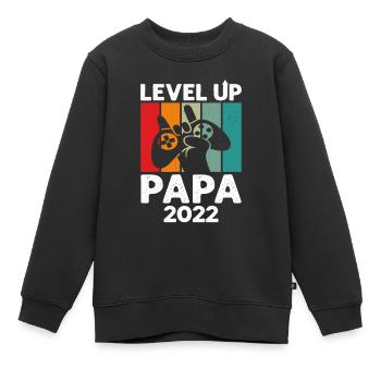 Niveau Supérieur Papa 2022 - Sweat Premium enfant bio - noir - Devant - AI Model Kid Female (0cm)