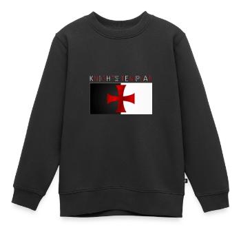 Templiers Chevaliers Templiers Croix Bannière - Sweat Premium enfant bio - noir - Devant - AI Model Kid Female (0cm)
