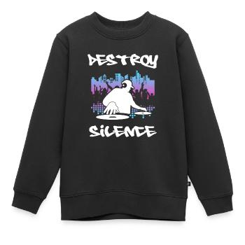 DJ Geschenk Musik Discjockey Disco Techno Rave - Kinder Premium Organic Sweatshirt - Schwarz - Vorne - AI Model Kid Female (0cm)