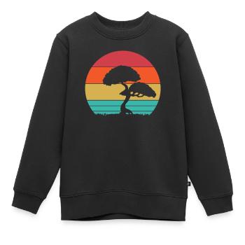 Bonsai - Kinder Premium Organic Sweatshirt - Schwarz - Vorne - AI Model Kid Female (0cm)