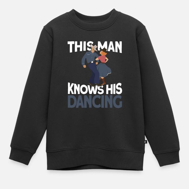 Line Dance Line Dancing - Kinder Premium Organic Sweatshirt - Schwarz