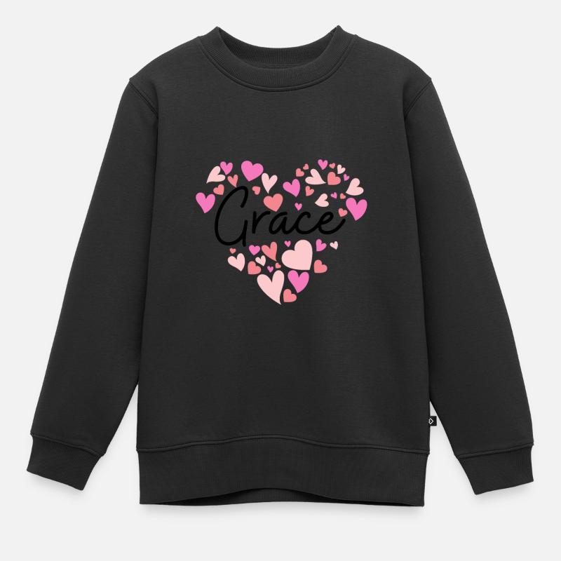 J’aime Grace - Sweat Premium enfant bio - noir