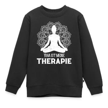 Le yoga est ma thérapie Médiation ésotérique - Sweat Premium enfant bio - noir - Devant - AI Model Kid Female (0cm)