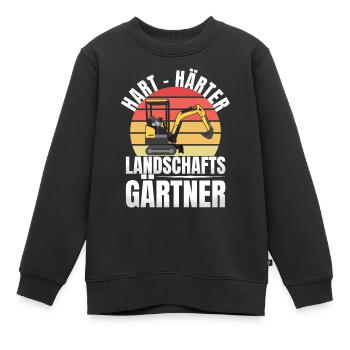 Hart Härter Landshaftsgärtner Gartenbau - Kinder Premium Organic Sweatshirt - Schwarz - Vorne - AI Model Kid Female (0cm)
