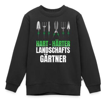 Hart Härter Landshaftsgärtner Gartenbau - Kinder Premium Organic Sweatshirt - Schwarz - Vorne - AI Model Kid Female (0cm)