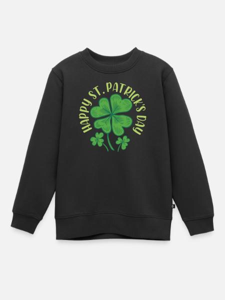 Bonne Saint-Patrick Saint-Patrick - Sweat Premium enfant bio - noir