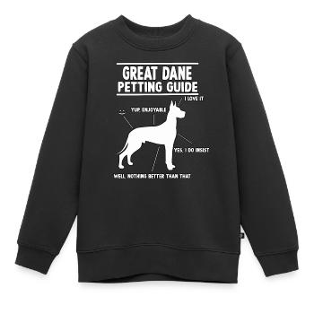 Guide des grands danois Witzges Grands Danois - Sweat Premium enfant bio - noir - Devant - AI Model Kid Female (0cm)