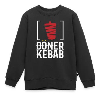 Döner Kebab Dönerspieß Drehspieß Imbiss - Kinder Premium Organic Sweatshirt - Schwarz - Vorne - AI Model Kid Female (0cm)