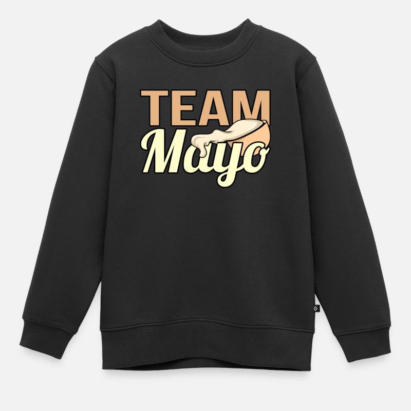 Cadeau mayonnaise d’équipe - Sweat Premium enfant bio - noir