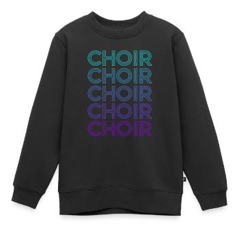 Chor Retro - Kinder Premium Organic Sweatshirt - Schwarz - Vorne - AI Model Kid Female (0cm)