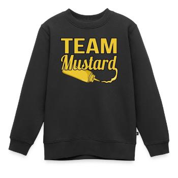 Team Senf Geschenk - Kinder Premium Organic Sweatshirt - Schwarz - Vorne - AI Model Kid Female (0cm)