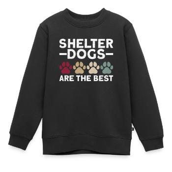 Dog Animal Welfare Animal Rescue Activiste Refuge pour animaux - Sweat Premium enfant bio - noir - Devant - AI Model Kid Female (0cm)