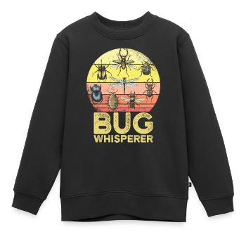 Bug Whisperer Enfants Bug Hunter Cadeau - Sweat Premium enfant bio - noir - Devant - AI Model Kid Female (0cm)