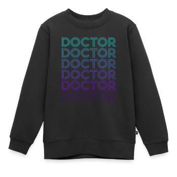 Doktor Retro - Kinder Premium Organic Sweatshirt - Schwarz - Vorne - AI Model Kid Female (0cm)