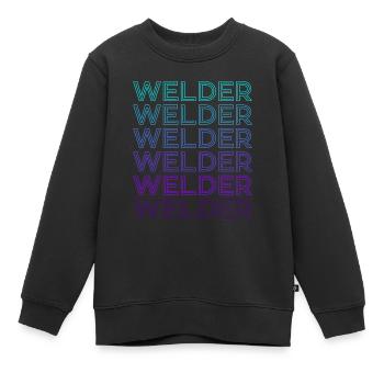 Schweißer Schweißen Schweißen Retro - Kinder Premium Organic Sweatshirt - Schwarz - Vorne - AI Model Kid Female (0cm)