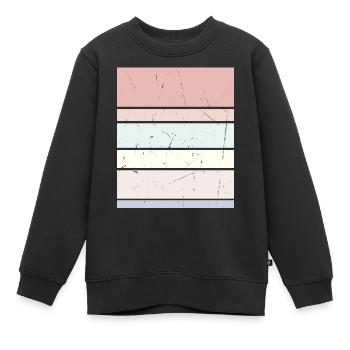 Rectangle pastel d’arrière-plan - Sweat Premium enfant bio - noir - Devant - AI Model Kid Female (0cm)