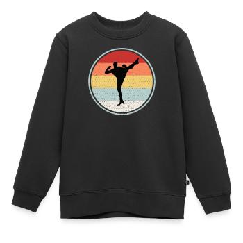 Mma Tshirt Pour Père - Sweat Premium enfant bio - noir - Devant - AI Model Kid Female (0cm)