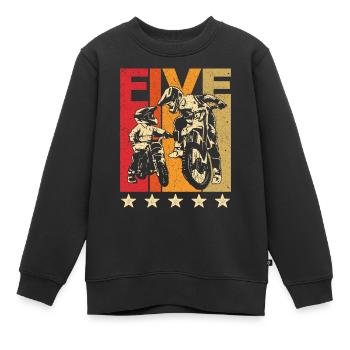 Cadeau garçon de 5e anniversaire, garçon de 5 ans, 5e anniversaire - Sweat Premium enfant bio - noir - Devant - AI Model Kid Female (0cm)