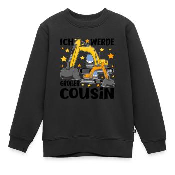 Bagger Cousins Ich werde bald großer Cousin - Kinder Premium Organic Sweatshirt - Schwarz - Vorne - AI Model Kid Female (0cm)