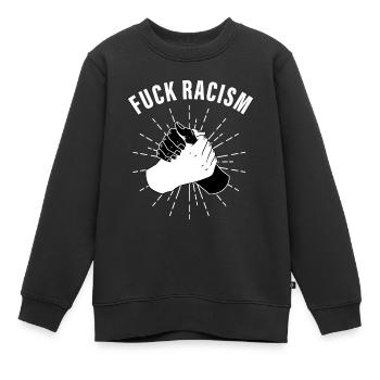 Lutte contre le racisme - Sweat Premium enfant bio - noir - Devant - AI Model Kid Female (0cm)