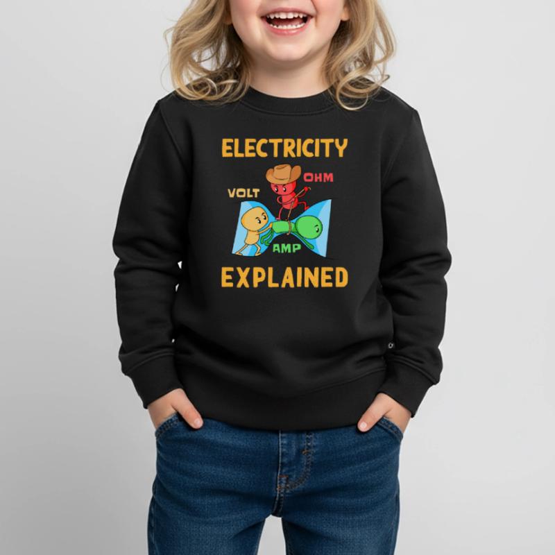 Electrician Electrical Engineer Electronics Technician Kids Premium Organic Sweatshirt