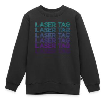 Laser Tag Retro - Kinder Premium Organic Sweatshirt - Schwarz - Vorne - AI Model Kid Female (0cm)