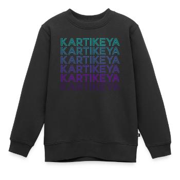 Kartikeya Dieu hindou Mythologie Hindouisme Rétro - Sweat Premium enfant bio - noir - Devant - AI Model Kid Female (0cm)