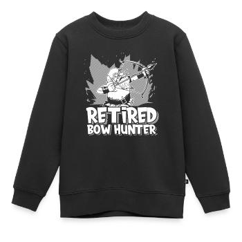 Tir à l’arc Flèche Tir à l’arc Tir à l’arc - Sweat Premium enfant bio - noir - Devant - AI Model Kid Female (0cm)