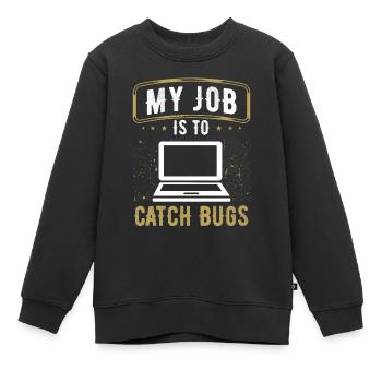 Contrôle de la qualité Testeur de code QA Assurance de la qualité - Sweat Premium enfant bio - noir - Devant - AI Model Kid Female (0cm)