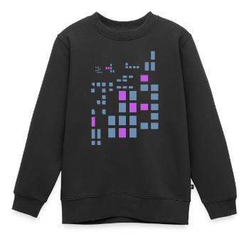 Pixel Pixelworld Pink Abstract City Style Logo - Kids Premium Organic Sweatshirt - black - Front - AI Model Kid Female (0cm)