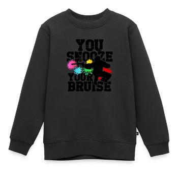 Funny Paintball You Snooze You Bruise - Équipe - Sweat Premium enfant bio - noir - Devant - AI Model Kid Female (0cm)