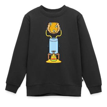 Apiculteur Abeille nid d’abeille avec robinet Apiculture - Sweat Premium enfant bio - noir - Devant - AI Model Kid Female (0cm)