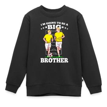 Going To Be A Big Brother Soccer Brothers Gift - Kids Premium Organic Sweatshirt - black - Front - AI Model Kid Female (0cm)