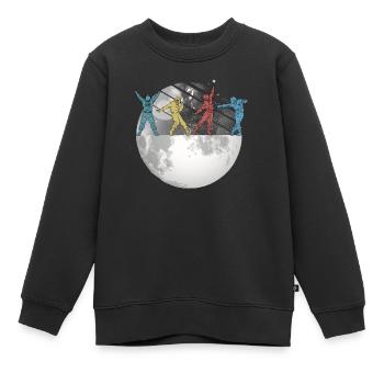 Astronaute Space Moon Space Retro - Sweat Premium enfant bio - noir - Devant - AI Model Kid Female (0cm)