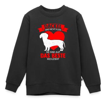 Dackel sind auf das Beste Reduziert Dackel Geschen - Kinder Premium Organic Sweatshirt - Schwarz - Vorne - AI Model Kid Female (0cm)
