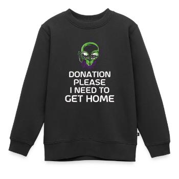 Alien Geschenk Außerirdische Ufo Area 51 Sci-fi - Kinder Premium Organic Sweatshirt - Schwarz - Vorne - AI Model Kid Female (0cm)