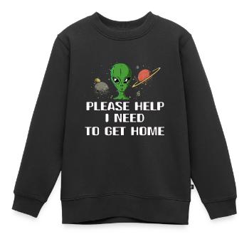 Alien Geschenk Außerirdische Ufo Area 51 Sci-fi - Kinder Premium Organic Sweatshirt - Schwarz - Vorne - AI Model Kid Female (0cm)