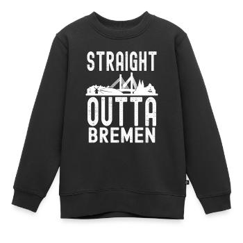 Bremen - Kinder Premium Organic Sweatshirt - Schwarz - Vorne - AI Model Kid Female (0cm)
